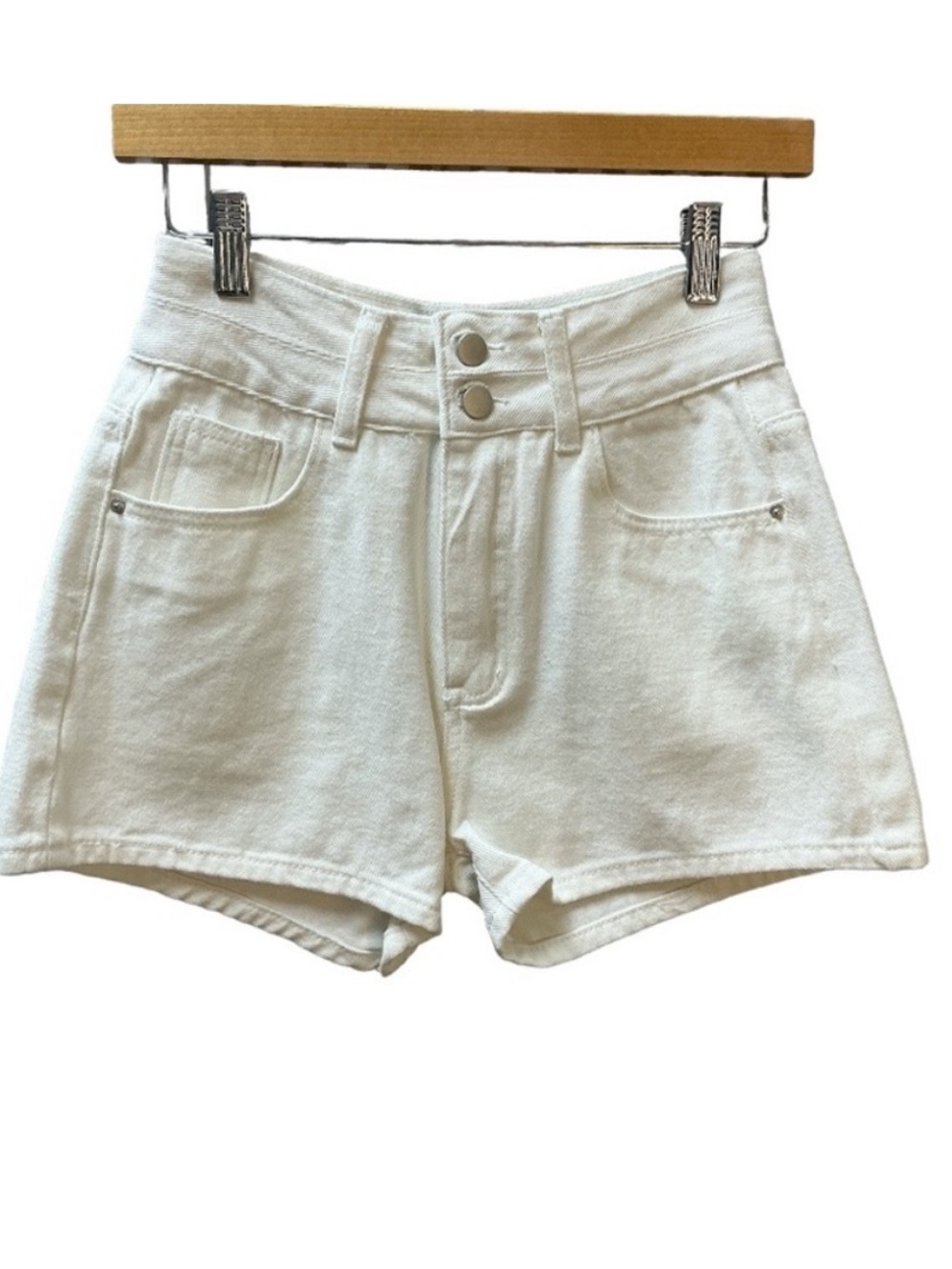 NWT Blue B Collection Brand Off White Shorts‎ denim feel fit XS S M run small